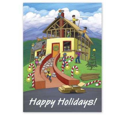 Building Holiday Joy Contractor & Builder Holiday Cards 