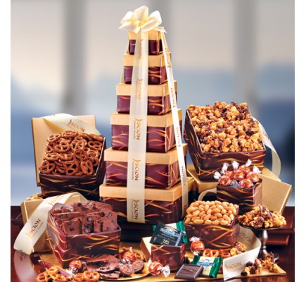 Burgundy Chocolate Gift Towers 