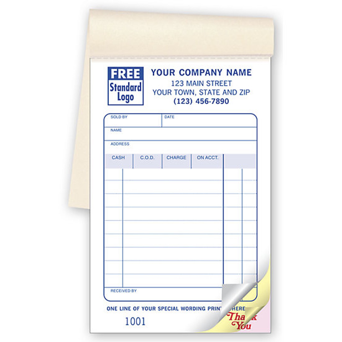 Name std. Receipt book. Printing on the Receipt. Pin the Receipt to book. Booklet Samples.