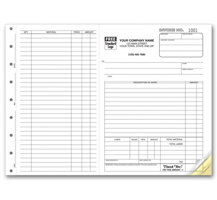 Carbonless Job Invoice Forms 