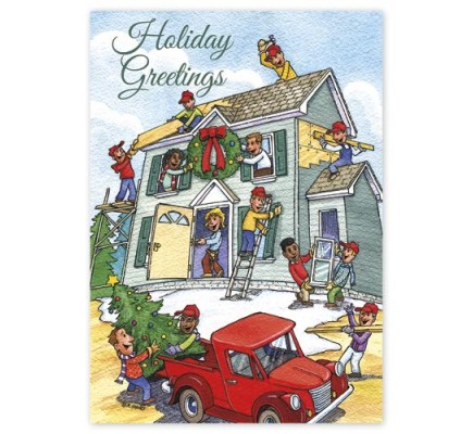 Cheerful Contractors Holiday Cards 