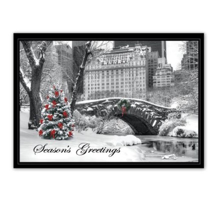 City Snow Day Holiday Cards 