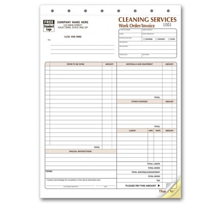 Cleaning Service Invoice Forms 