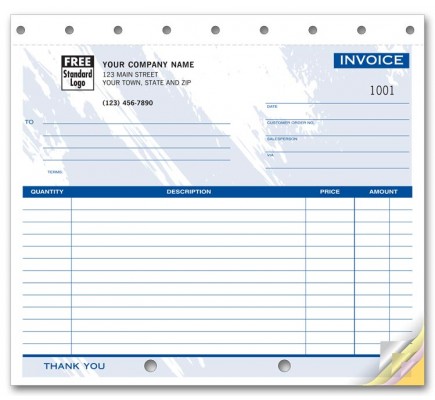Compact Carbonless Invoice Forms 