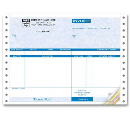 Compact Continuous Invoice - Parchment 