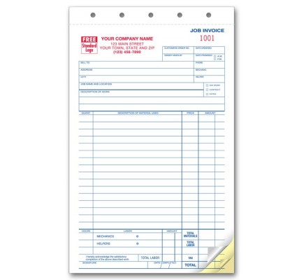 Compact Job Invoice Forms 