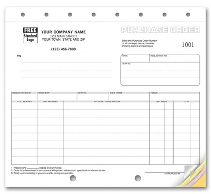 Compact Purchase Order Forms 