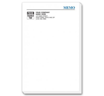 Company Info Imprinted Memo Pads 