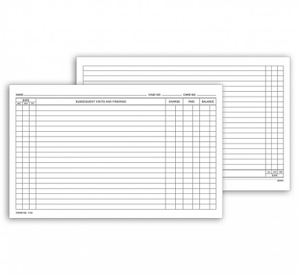 Continuation Exam Records Card Style With Account Record 