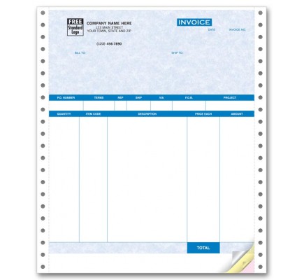  Continuous Product Invoice - Parchment compatible with QuickBooks 