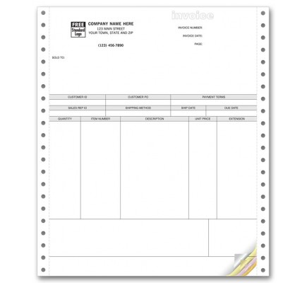 Continuous Product Invoice for Peachtree 