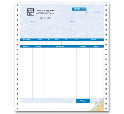 Continuous Product Invoice with Packing List - Parchment compatible with QuickBooks 
