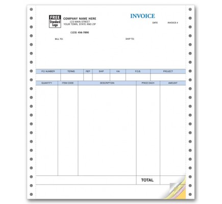 Continuous Product Invoice with Packing List compatible with QuickBooks 