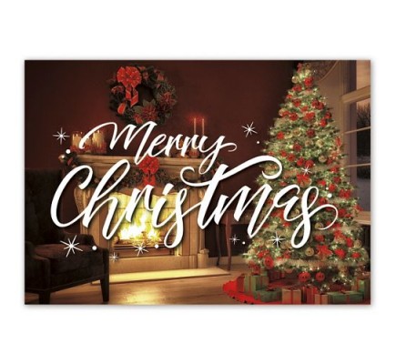 Crackling Christmas Holiday Greeting Cards 