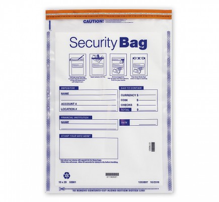 Currency Shipping Deposit Bag Clear 