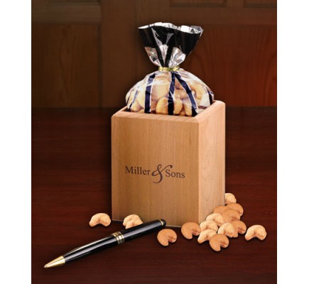 Custom Pen and Pencil Cup with Cashews  