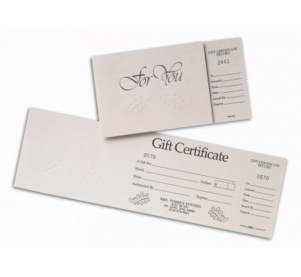 Customized Gift Certificate Forms 
