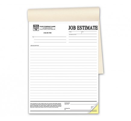 Duplicate Job Estimate Forms In Books 