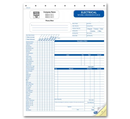 Electrical Work Orders Forms 