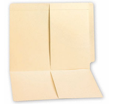 End Tab Folders, Manila, 11pt, 2 Half Pocket, No Fastener (Item # 12880) - Business Checks Supplies  - Business Checks  