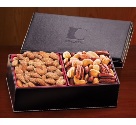 Faux Leather with Deluxe Mixed Nuts & BBQ Smoked Almonds 