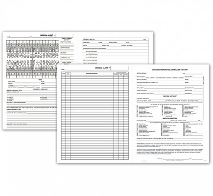Four Page Dental Exam Record With Treatment Plan 
