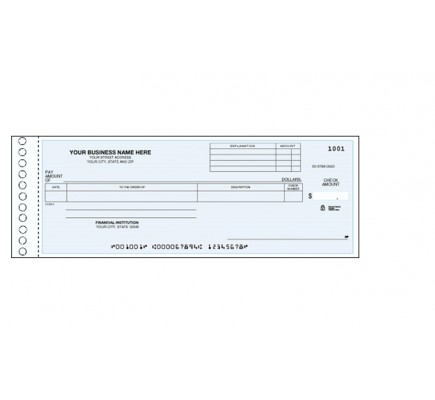 General Expense Check (111012N) - One-Write Checks  - Business Checks  