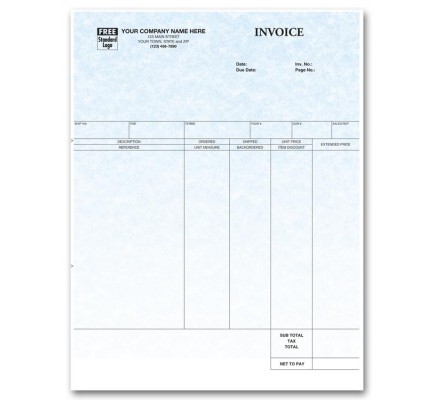  General Laser Invoice for DacEasy - Parchment 