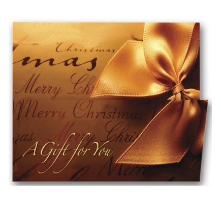 Gift Wrapped Holiday Coupon Cards 