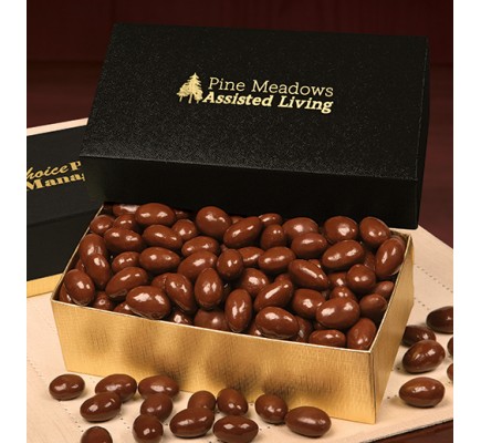Gold & Black Gift Boxes with Chocolate Almonds 