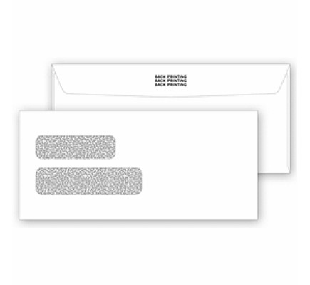Gummed Double Window Confidential Envelopes 