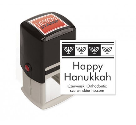 Hanukkah Cheer Design Stamp - Self-Inking 