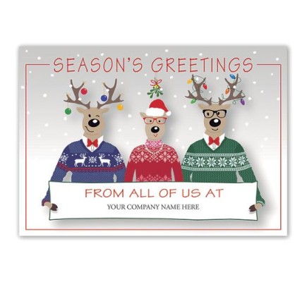 Happy Sweater Crew Holiday Logo Cards 
