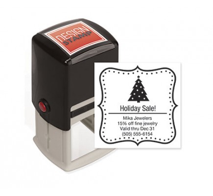 Holiday Dots Design Stamp - Self-Inking 