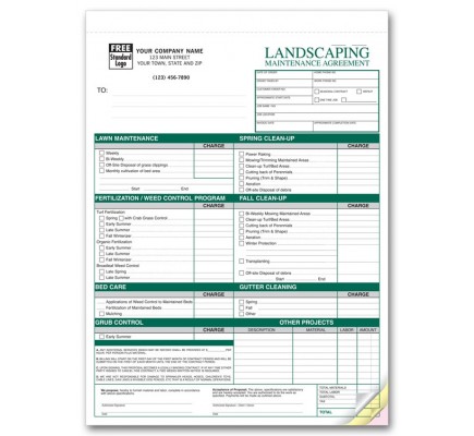 Landscaping Agreement Forms 