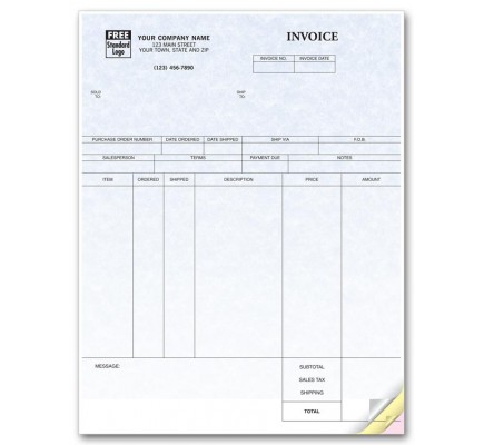  Laser Inventory Invoice - Parchment 