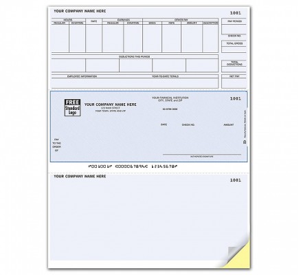 Laser Payroll Check Compatible With Timberline 