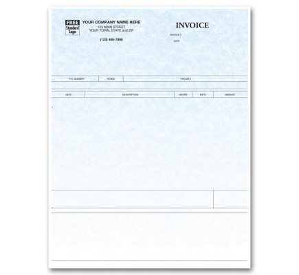 Laser Service Invoice - Parchment 