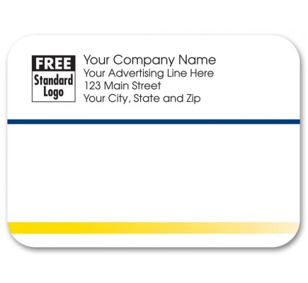 Navy & Yellow Business Mailing Label 
