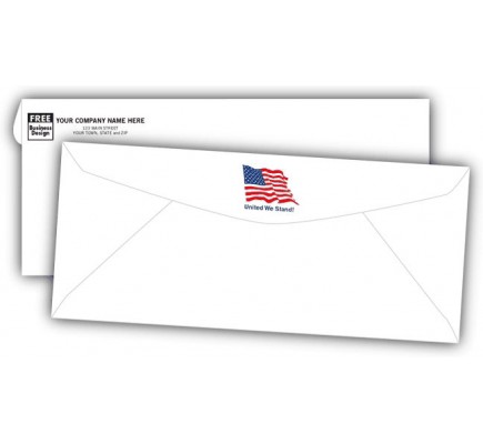 No 10 Envelope with Flag Design business envelopes, business envelope, business envelope size, #10 envelope