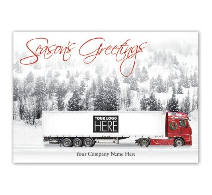 On the Road Transportation Holiday Logo Cards 