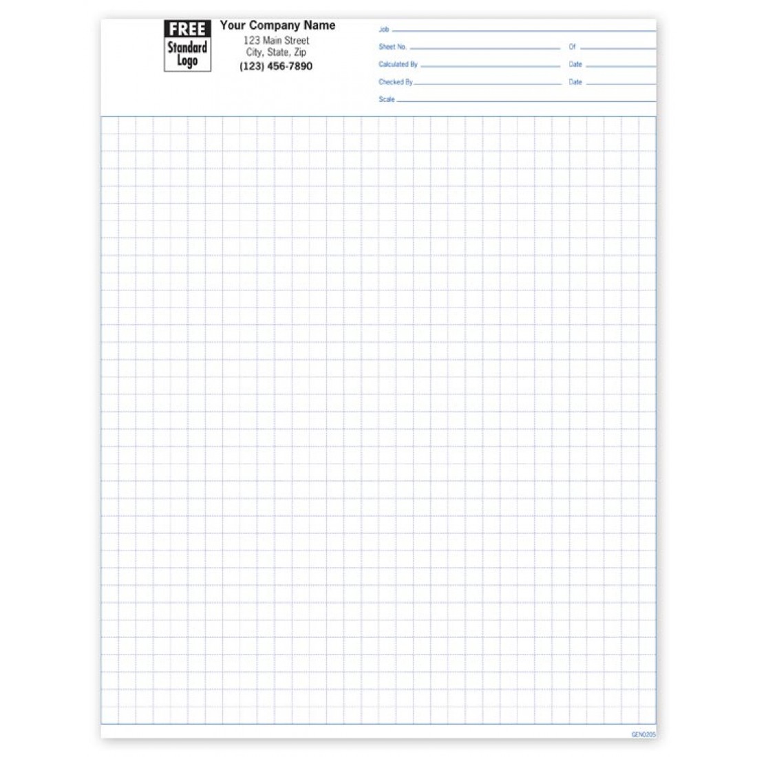 Padded Graph Paper 1/4 Inch GEN0205 At Print EZ.