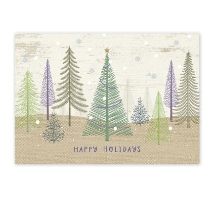 Pastel Pines Holiday Cards 