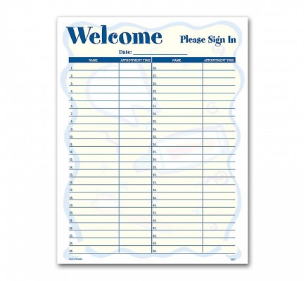 Patient Sign-In Sheet Smile Helpers Design 