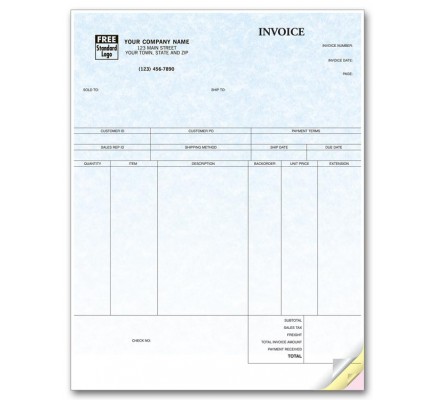 Peachtree Laser Product Invoice Parchment 