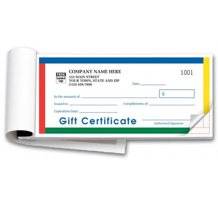 Personalized Gift Certificate Booklets 