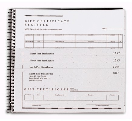 Personalized Gift Certificates Forms 