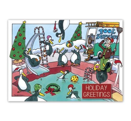 Pool Party Holiday Cards 