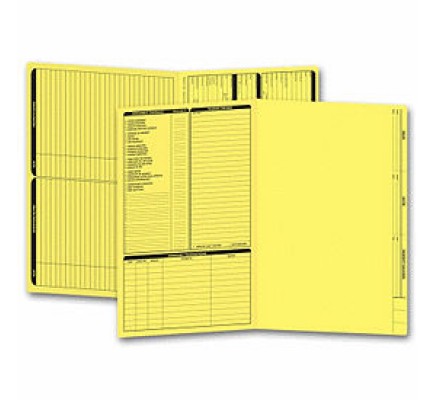 Real Estate Folder, Left Panel List, Legal Size, Yellow (Item #286Y) - Business Checks Supplies  - Business Checks  