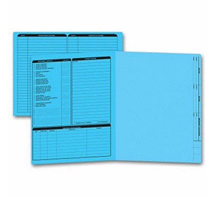 Real Estate Folder, Left Panel List, Letter Size, Blue (Item #285B) - Business Checks Supplies  - Business Checks  